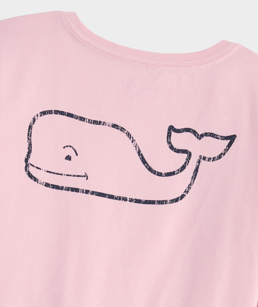 Girls’ Vintage Whale Long-Sleeve Pocket Tee