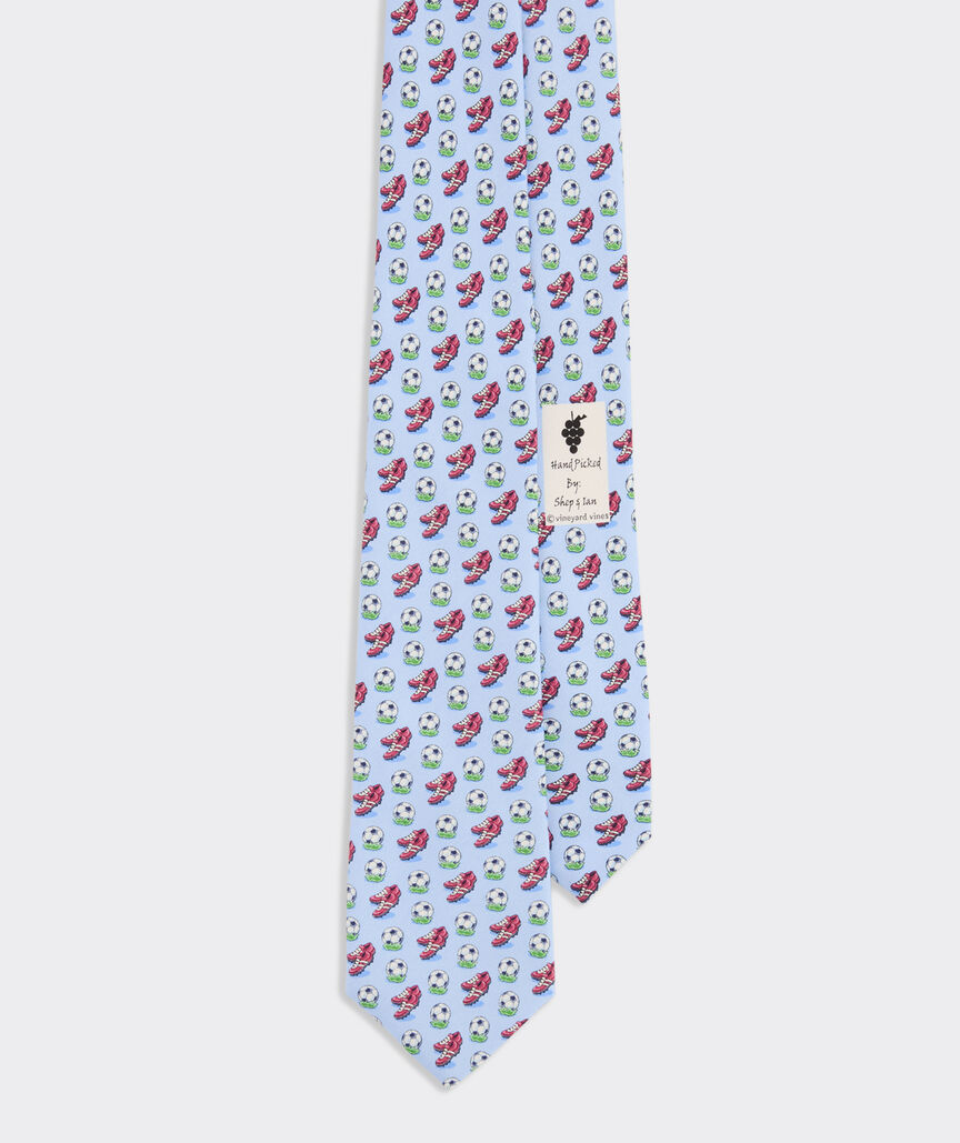 Boys' Soccer Ball & Cleats Silk Tie