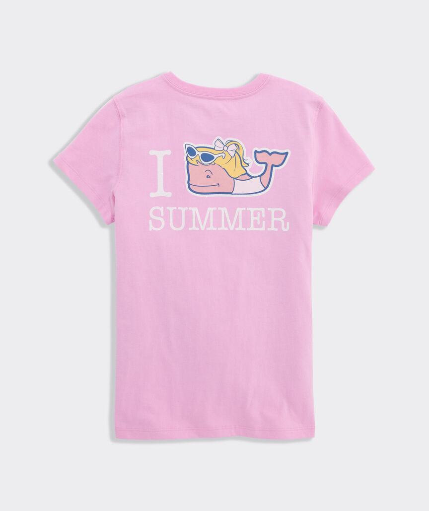 Girls' I Whale Summer Short-Sleeve Pocket Tee