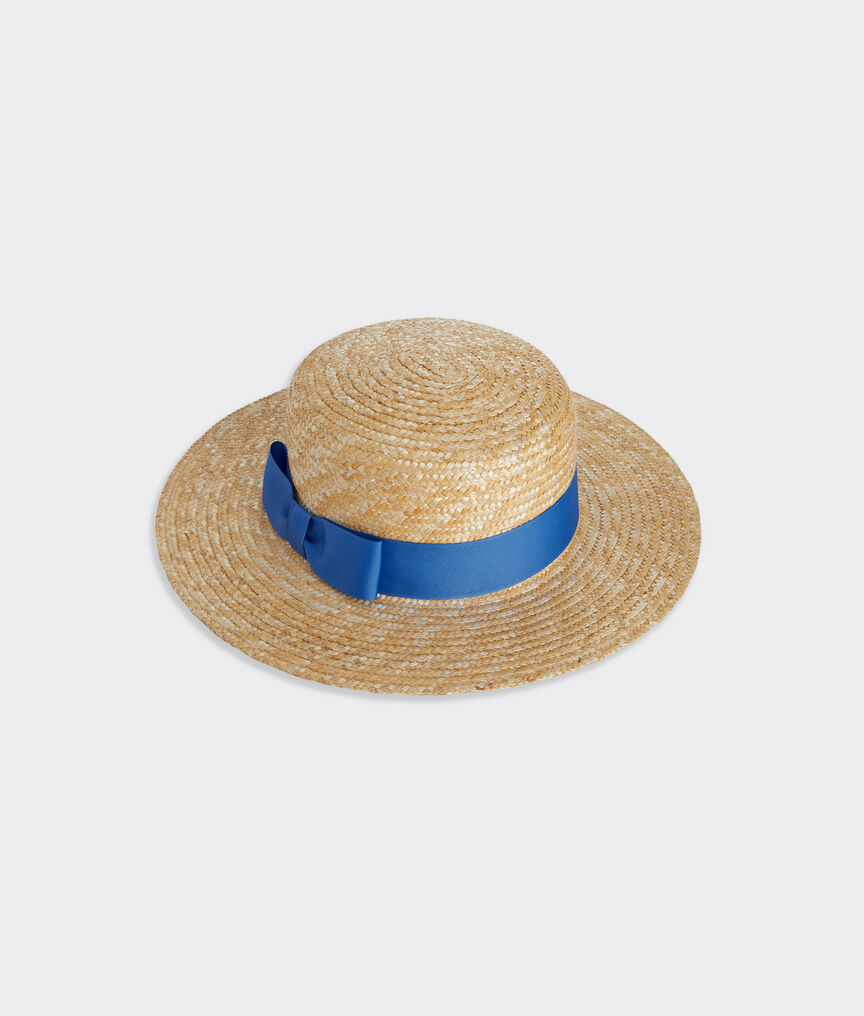 Wide Brim Straw Boater Hat