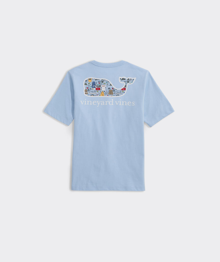 Boys' Camping Gear Whale Short-Sleeve Pocket Tee
