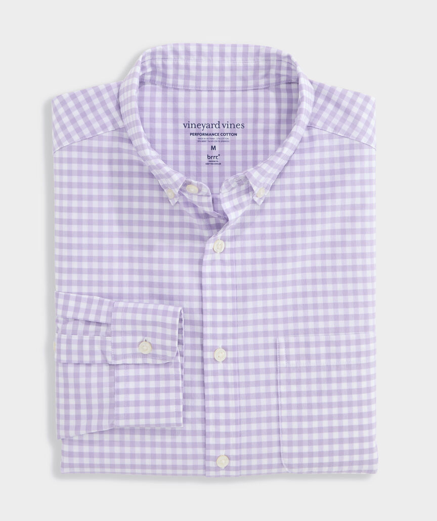 Performance Cotton Skysail Gingham Shirt