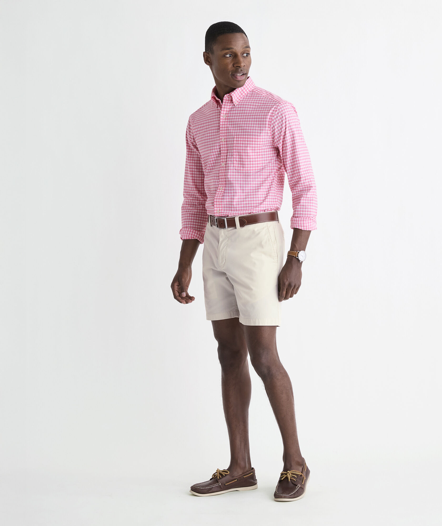 Shop Performance Cotton Skysail Gingham Shirt at vineyard vines
