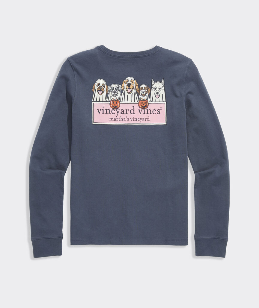 Girls' Ghost Pups Long-Sleeve Pocket Tee