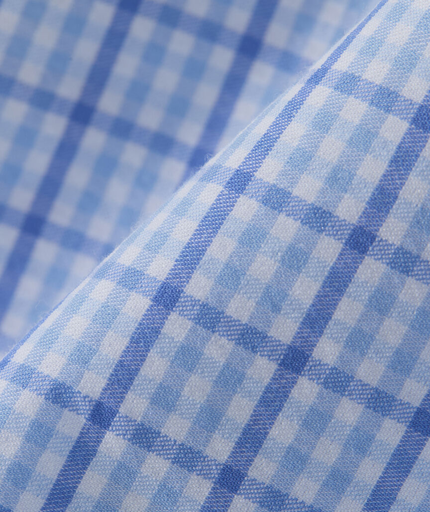 Boys' Catamaran Check Performance Cotton Shirt