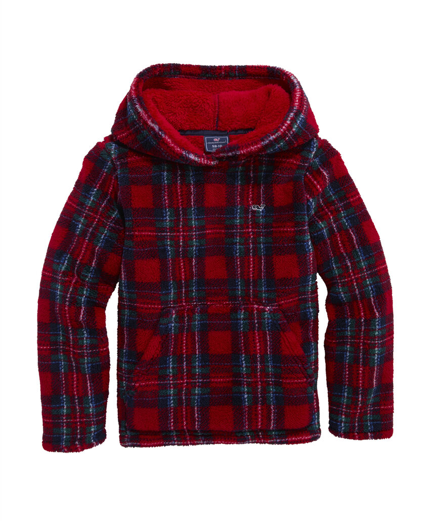 OUTLET Boys' Fleece Tartan Hoodie