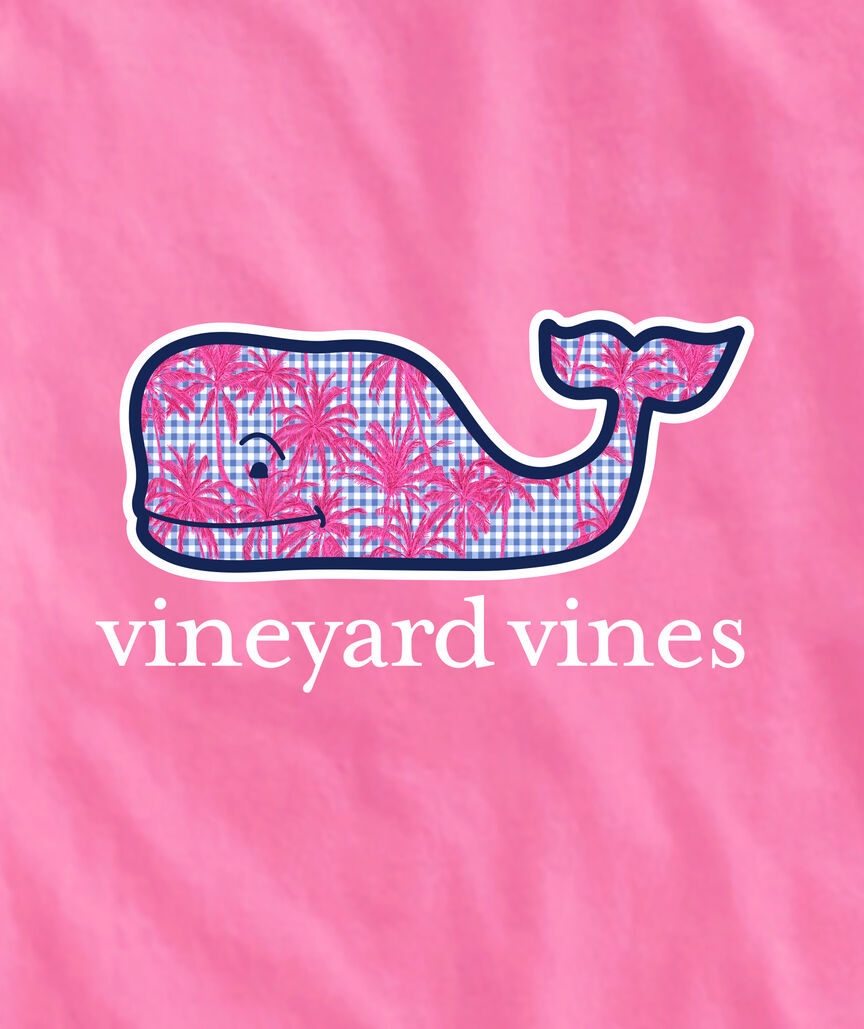 OUTLET Palm Gingham Whale Short-Sleeve Pocket Tee