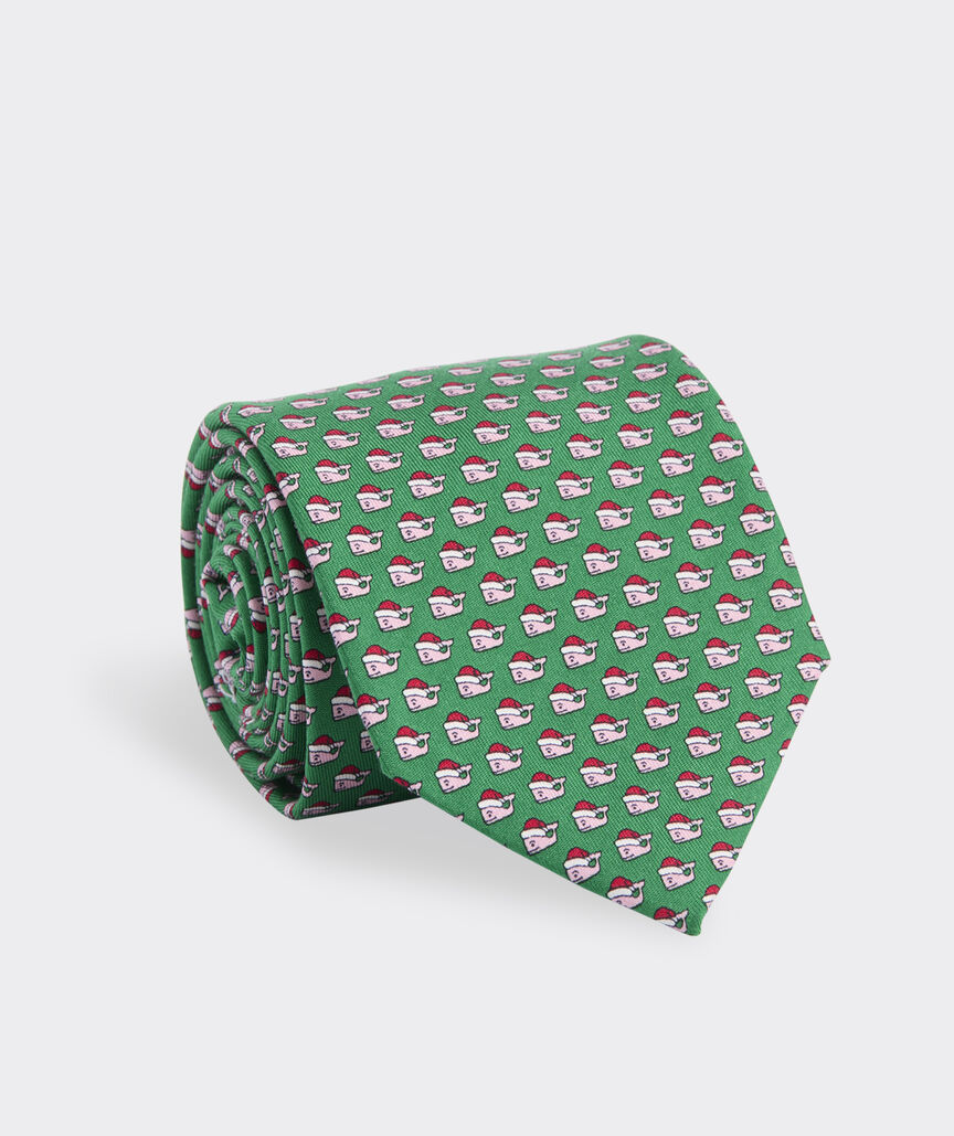 Santa Whale Silk Tie