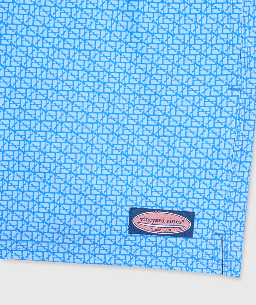 OUTLET 5 Inch Puzzle Whale Chappy Swim Trunks