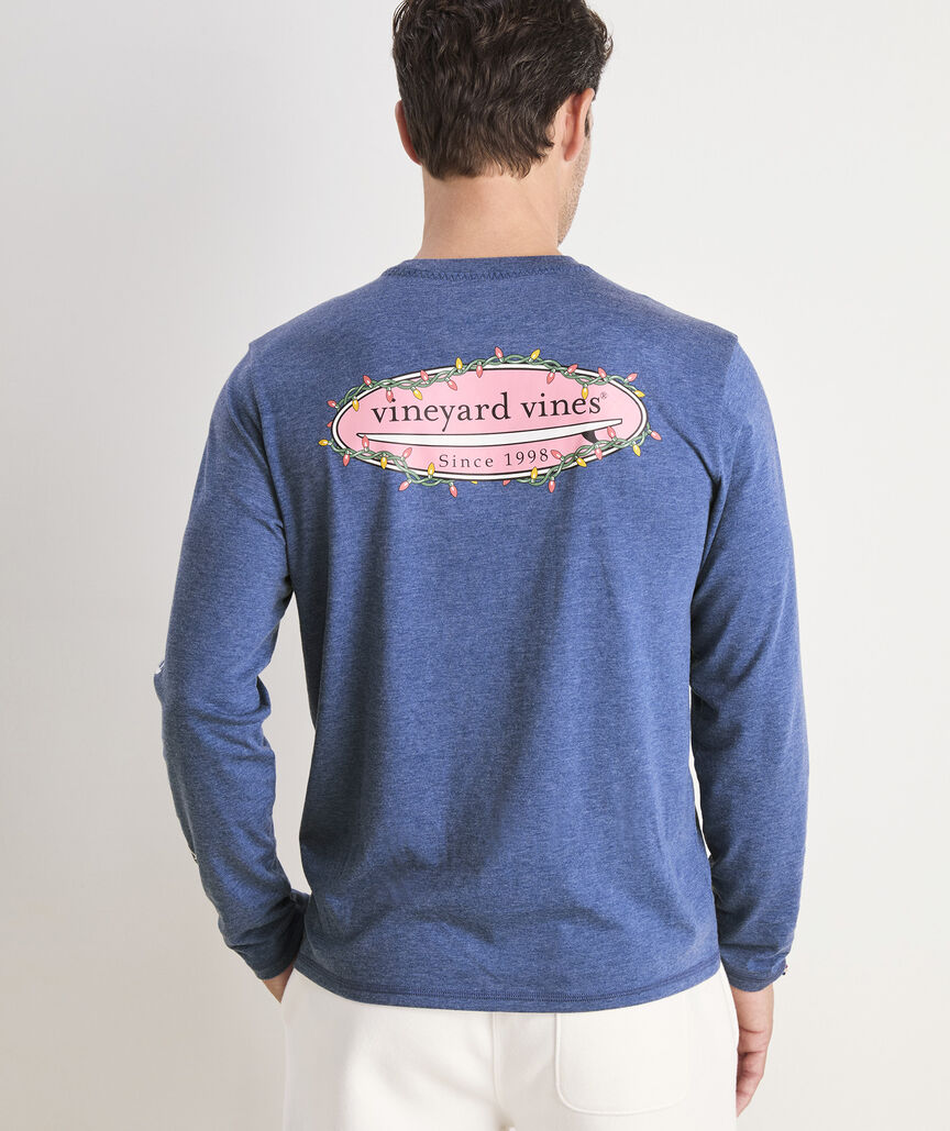 Holiday Lights Surf Logo Long-Sleeve Dunes Tee