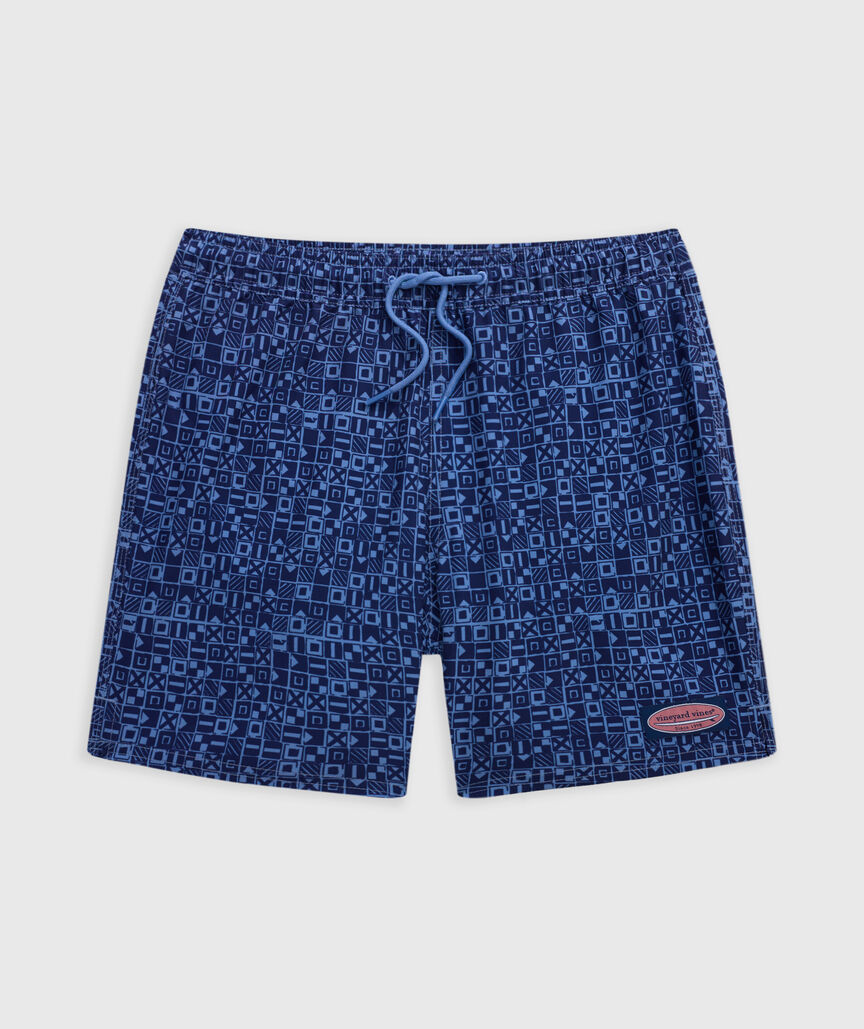 OUTLET Boys' Nautical Flags Chappy Swim Trunks