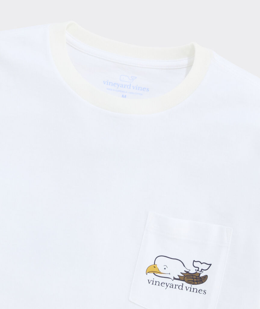 Bald Eagle Whale Short-Sleeve Pocket Tee