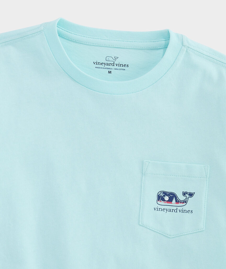 Boys' Palm Tree Boat Whale Short-Sleeve Pocket Tee