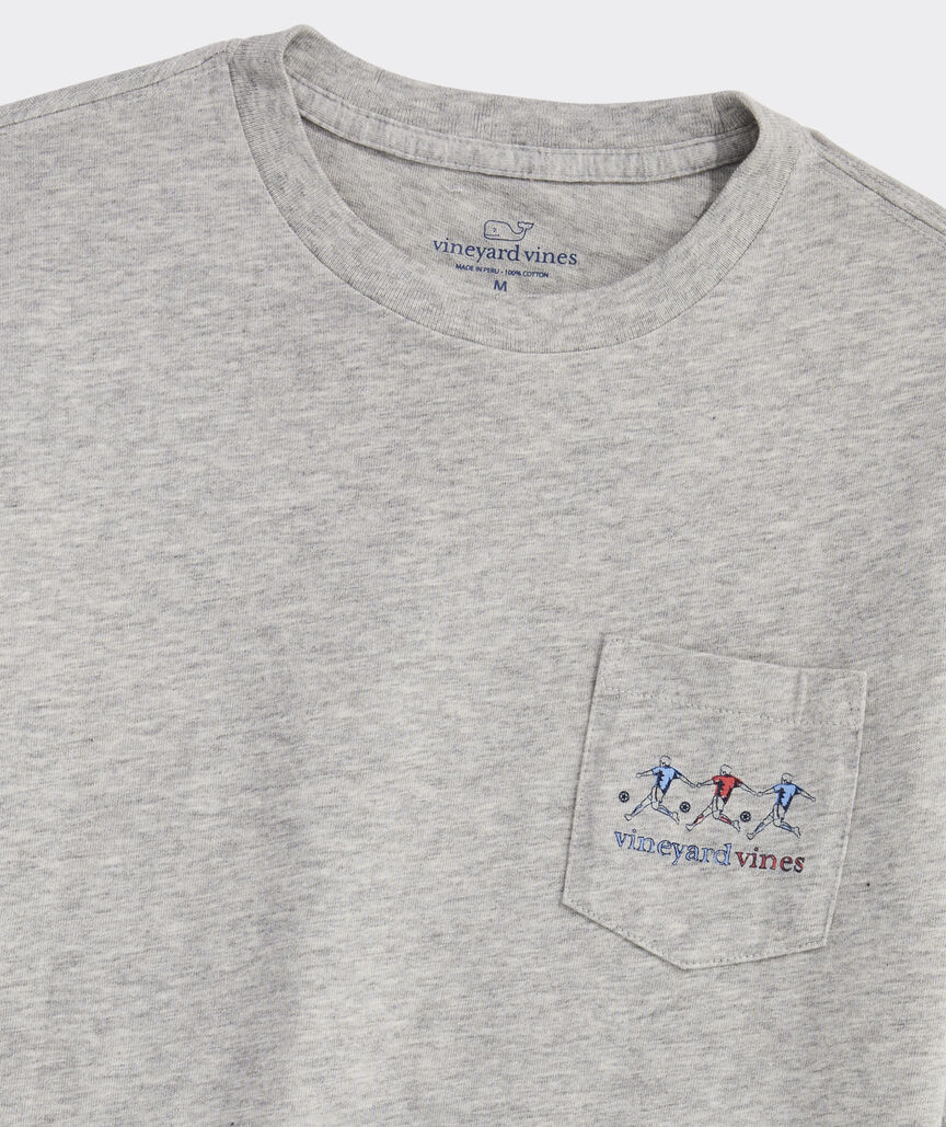 Boys' Soccer Outline Short-Sleeve Pocket Tee