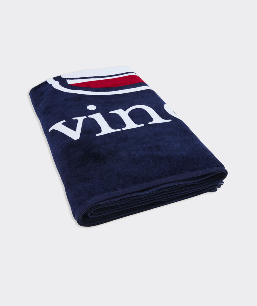 American Flag Whale Beach Towel