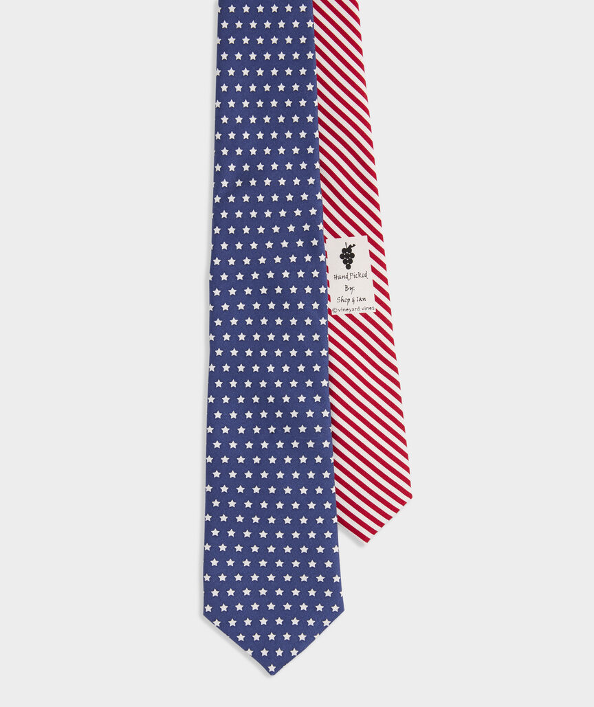 Boys' Stars & Stripes Double-Sided Silk Tie