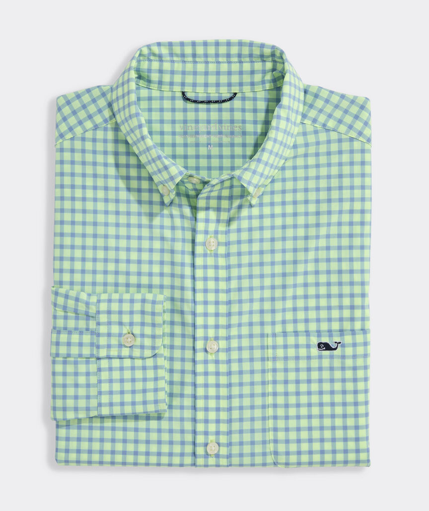 Performance Lemon Shark Gingham Featherweight Shirt