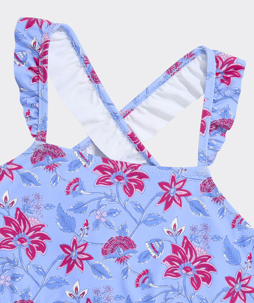 Girls' Ruffle High Neck Two Piece