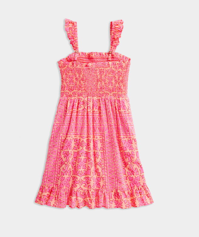 Girls' Neon Tortola Smocked Dress
