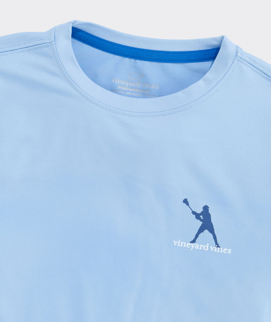 Boys' Performance Lacrosse USA Circle Short-Sleeve Harbor Sun Tee