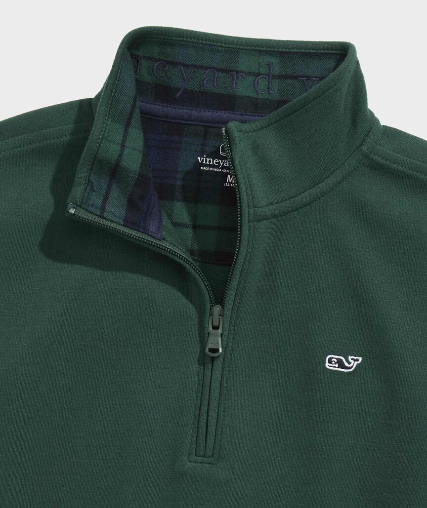 Boys' Plaid Collar Saltwater Quarter-Zip