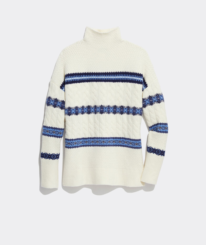 Nordic Stripe Mockneck Sweater