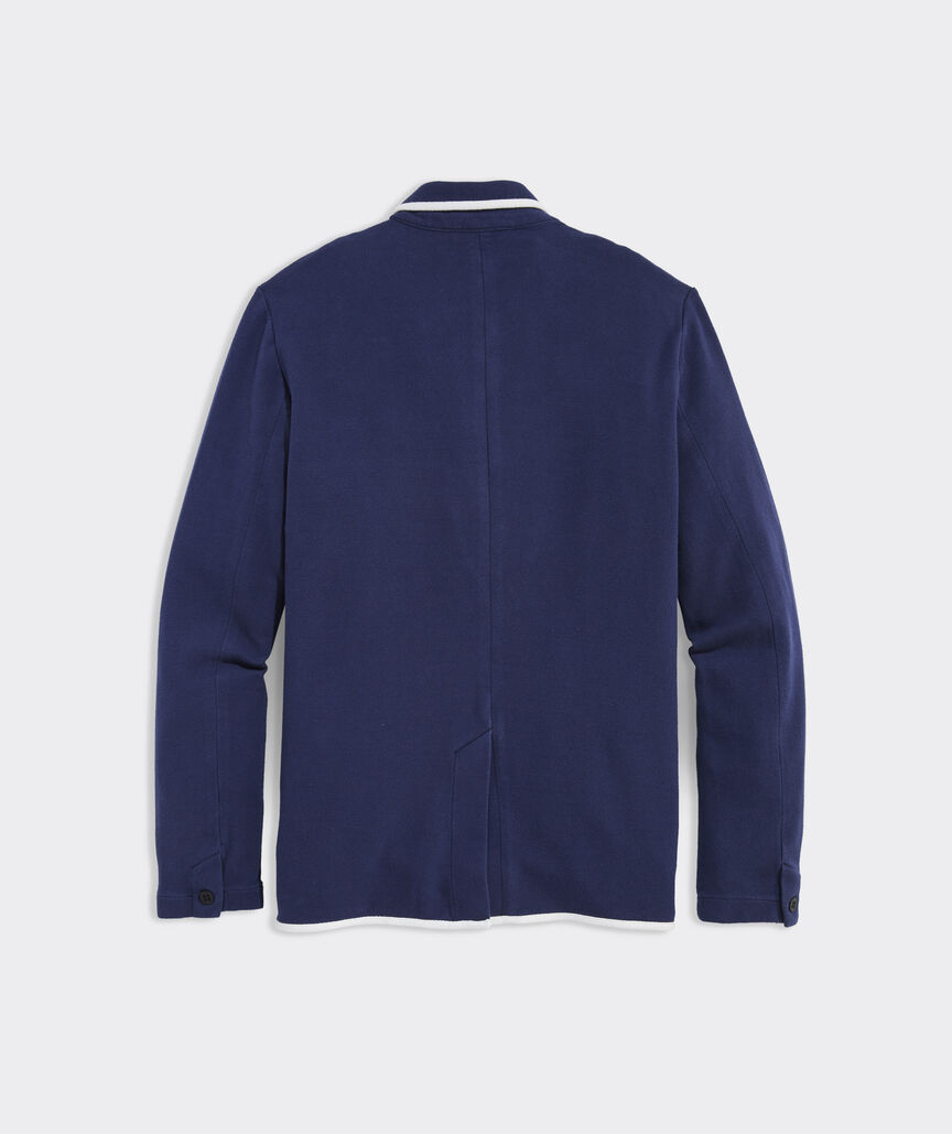 Bound Edge Pique Knit Blazer