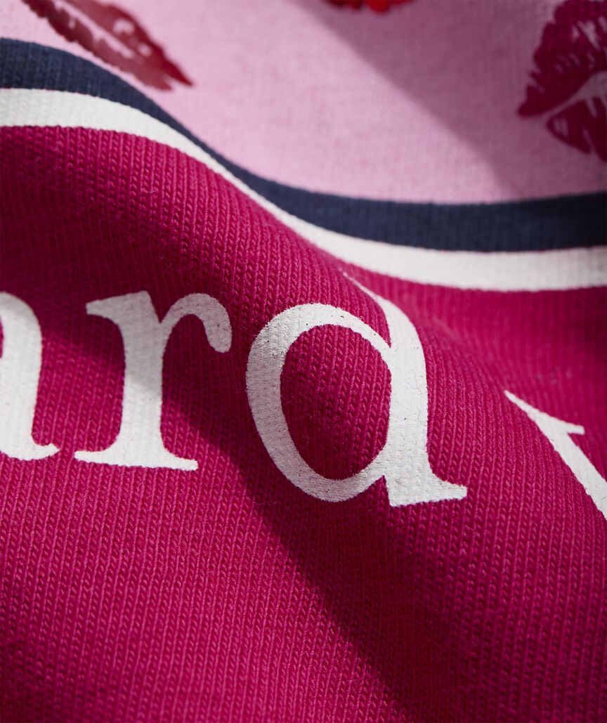 Girls' Kissed Allover Metallic Whale Long-Sleeve Pocket Tee