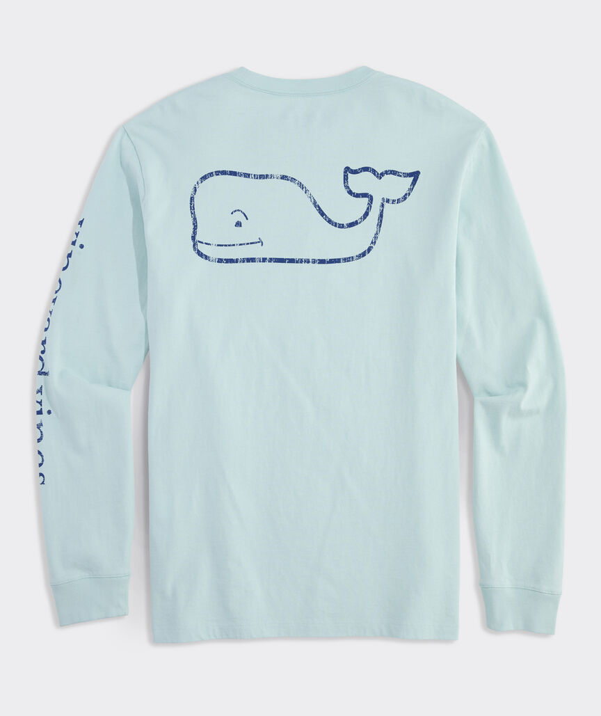 Vintage Whale Long-Sleeve Pocket Tee