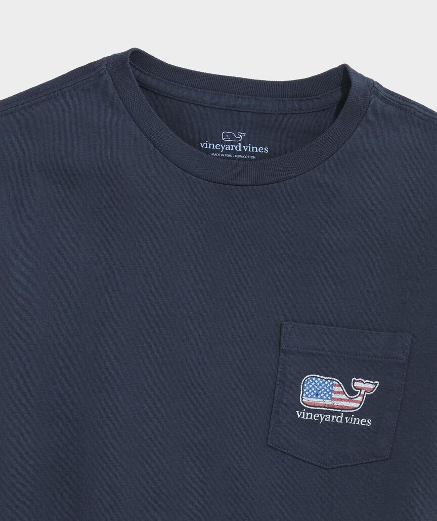 Shop Boys Flag Whale ShortSleeve Pocket Tee at vineyard vines