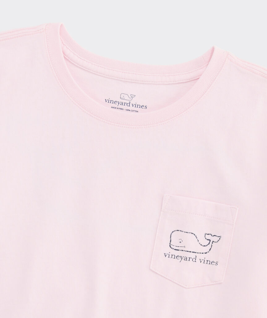 Girls' Garment-Dyed Vintage Whale Short-Sleeve Pocket Tee