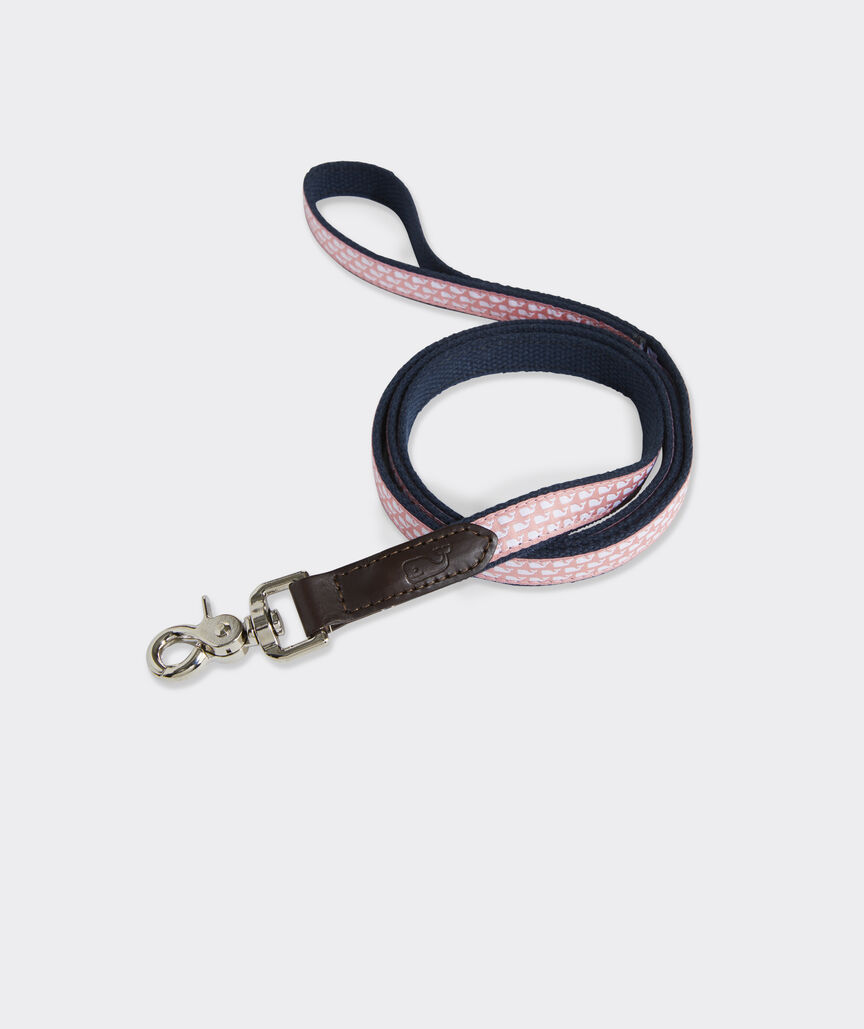 Micro Whale Leather Canvas Club Dog Leash