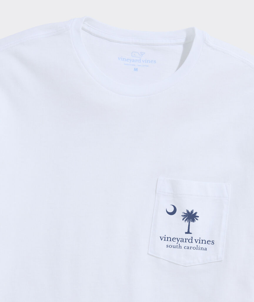 OUTLET South Carolina Beach Signs Short-Sleeve Pocket Tee