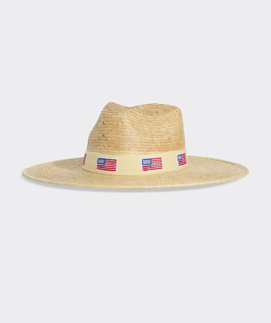 Sunshine Tienda Ivory America Palm Hat