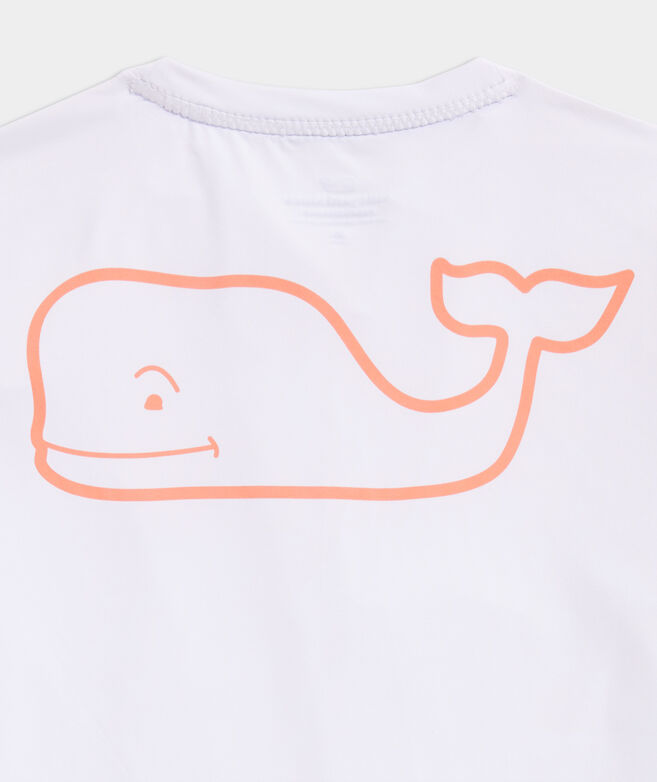 Boys' Whale Logo Long-Sleeve Harbor Performance Tee