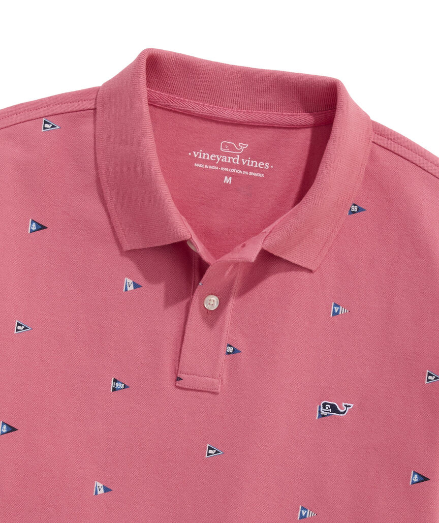 OUTLET Burgee Flag Stretch Pique Polo