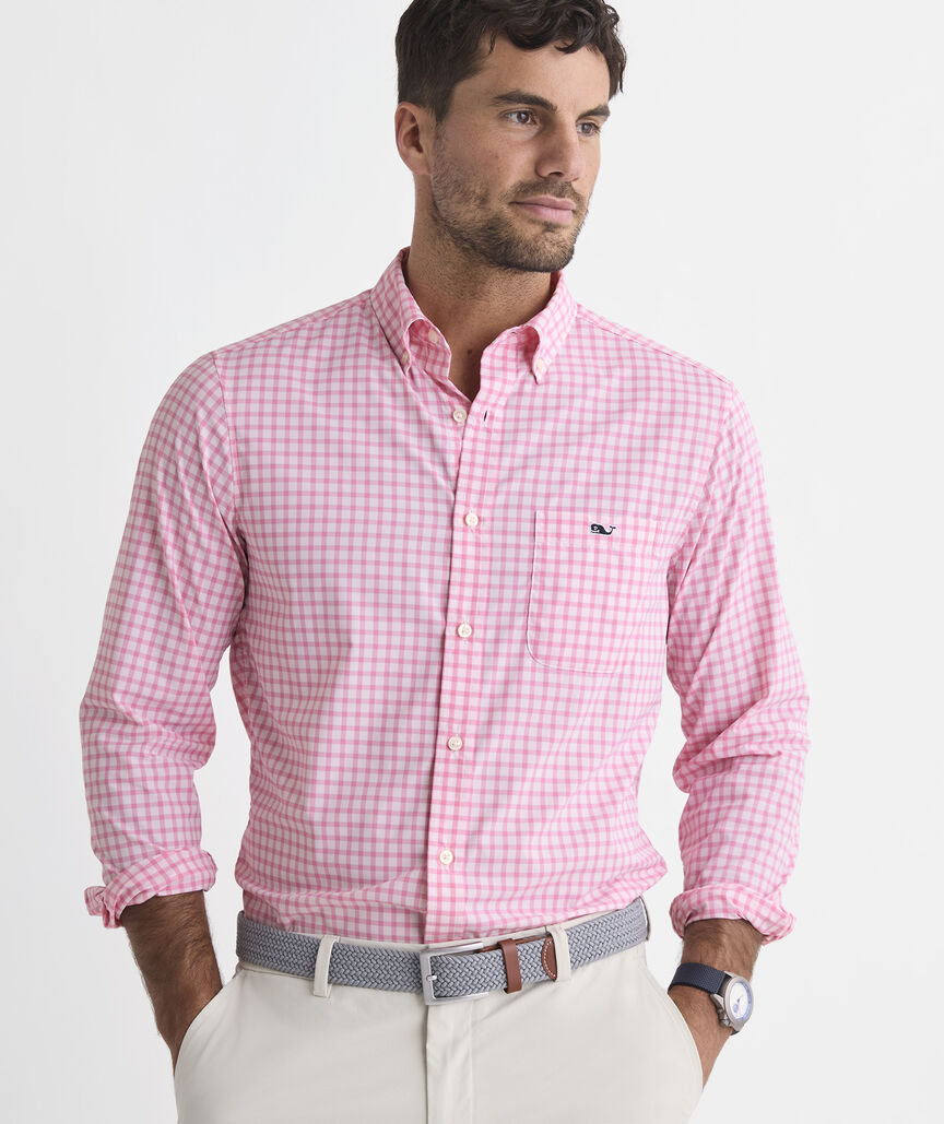Performance Lemon Shark Gingham Featherweight Shirt