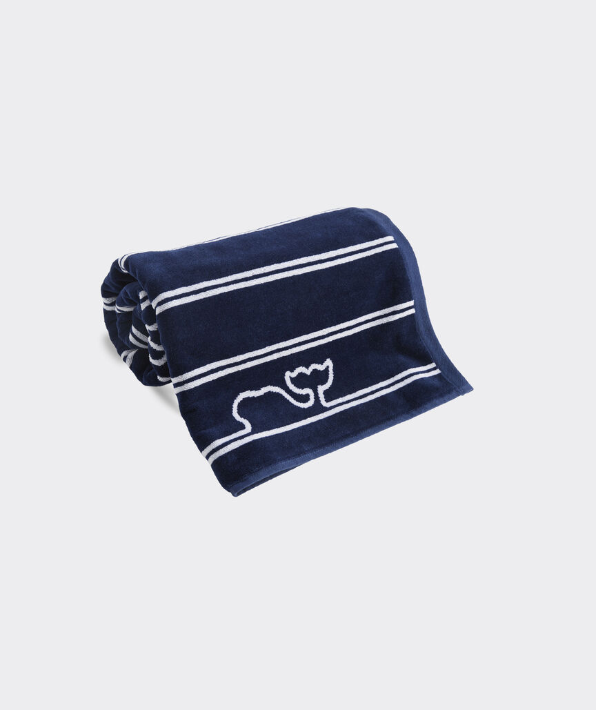 Whale Stripe Jacquard Towel