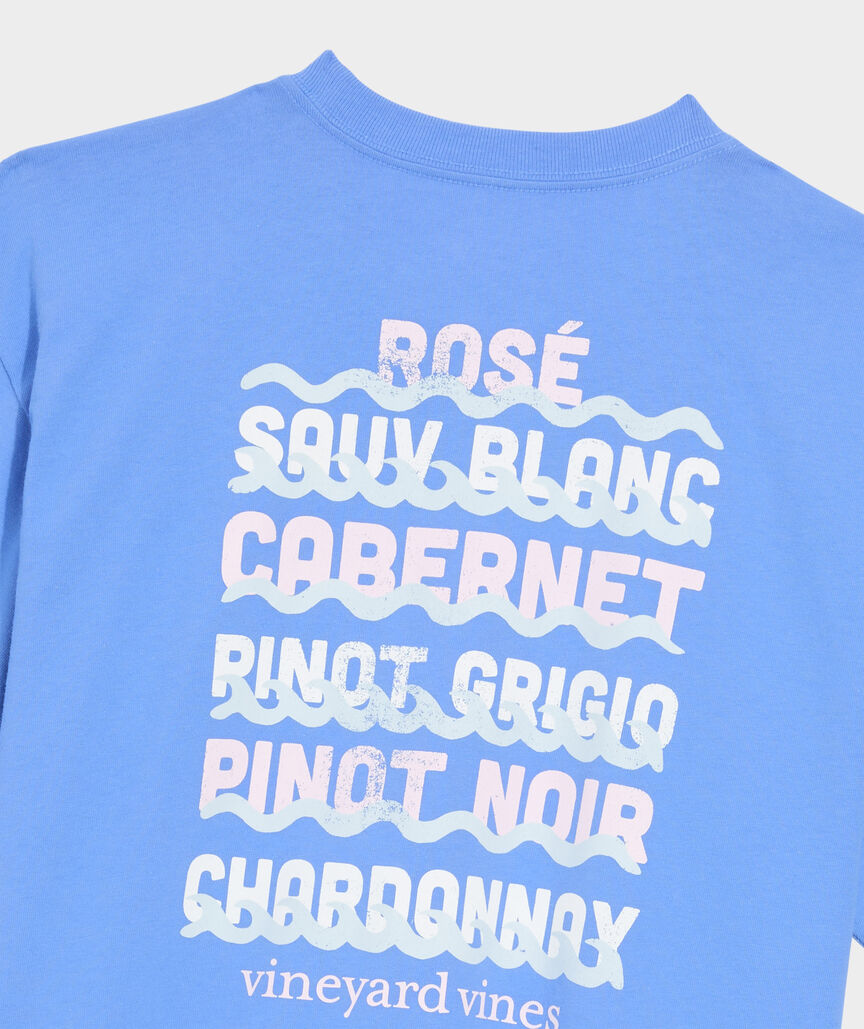 Women's Wine Wave Stack Boyfriend Crew Short-Sleeve Tee