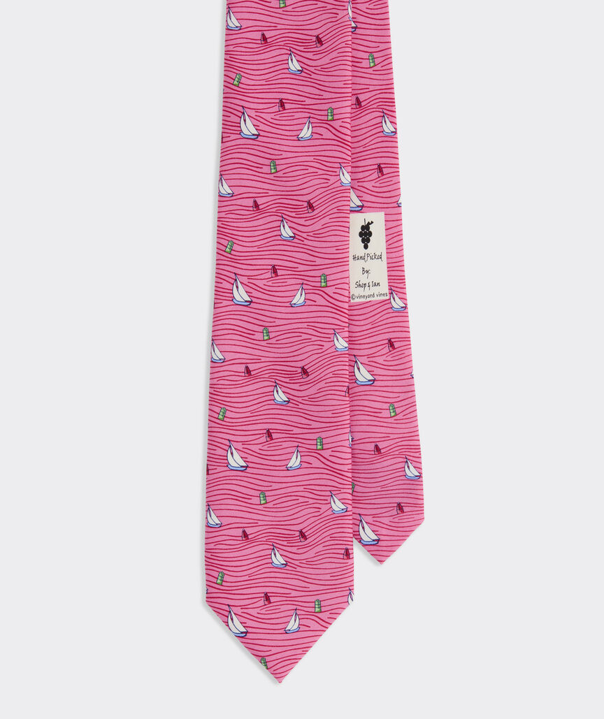 Sailboat Waves Silk Tie