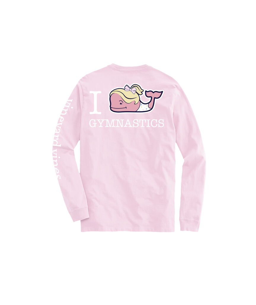 OUTLET Girls' I Whale Gymnastics Long-Sleeve Pocket Tee