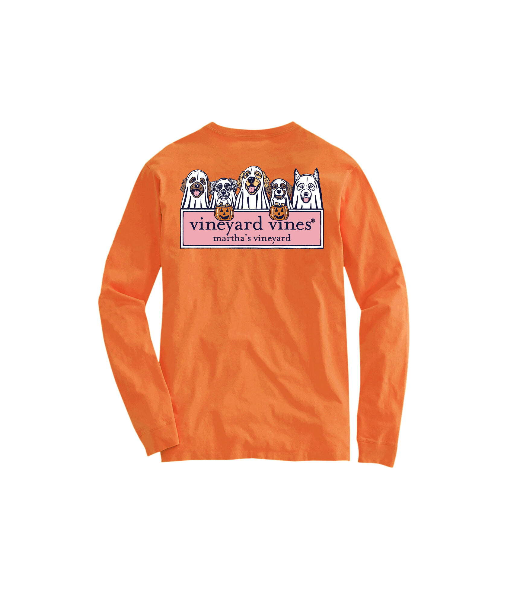Shop OUTLET Boys' Ghost Pups Logo Box Long-Sleeve Pocket Tee at
