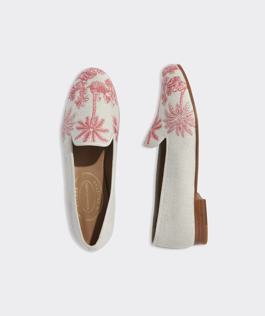 Women's Stubbs & Wootton Embroidered Toile Slippers