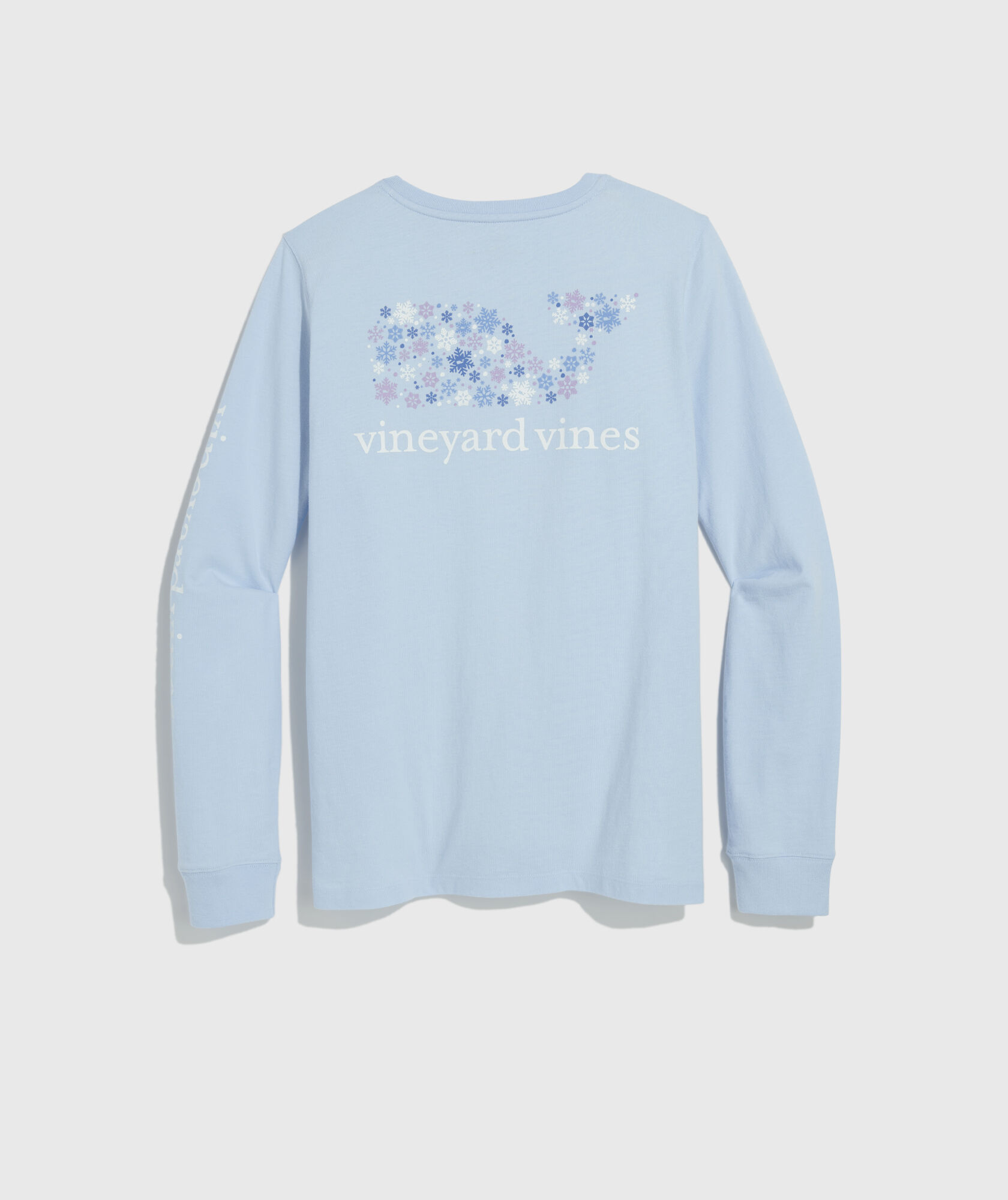 Women's Snowflake Icons Whale Long-Sleeve Pocket Tee