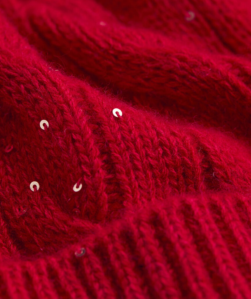 Cashmere Sequin Cable Beanie