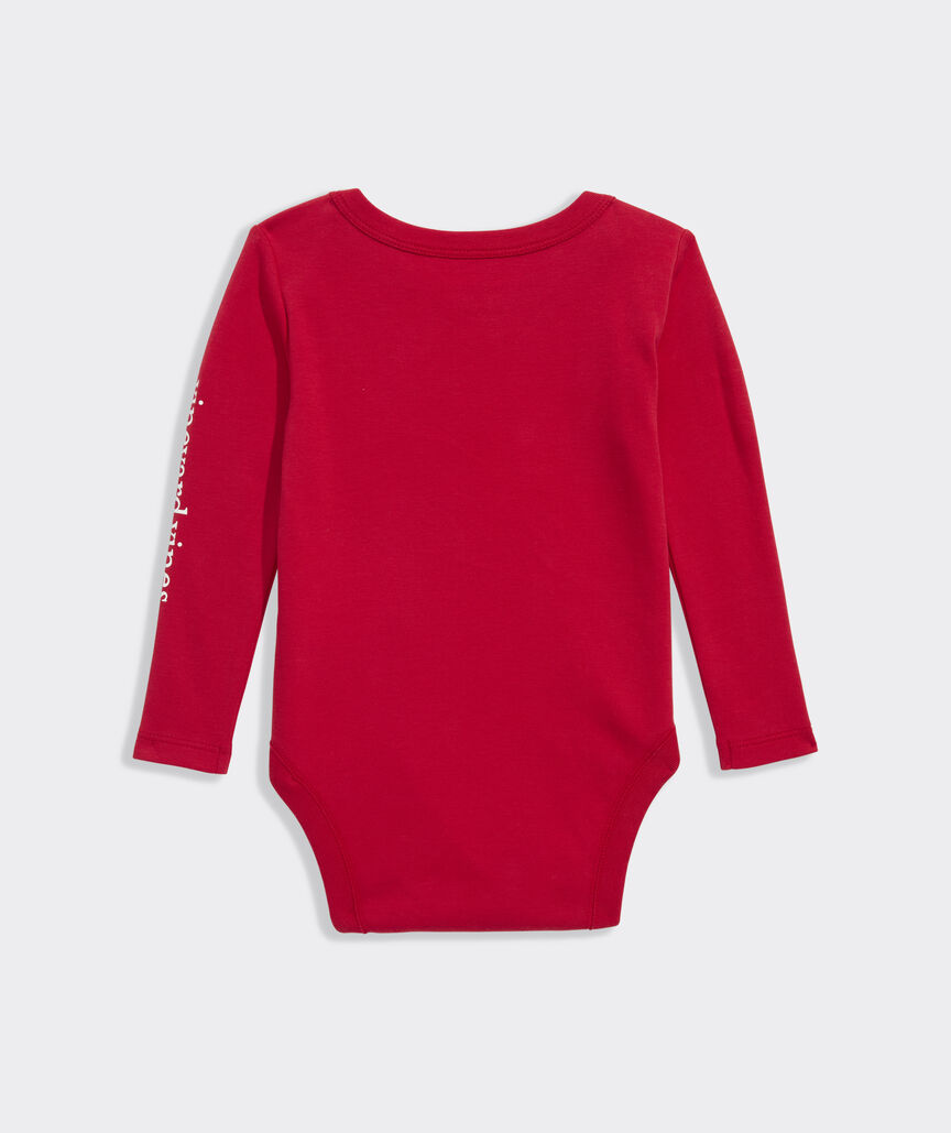 Baby Long-Sleeve Santa Whale Body Suit