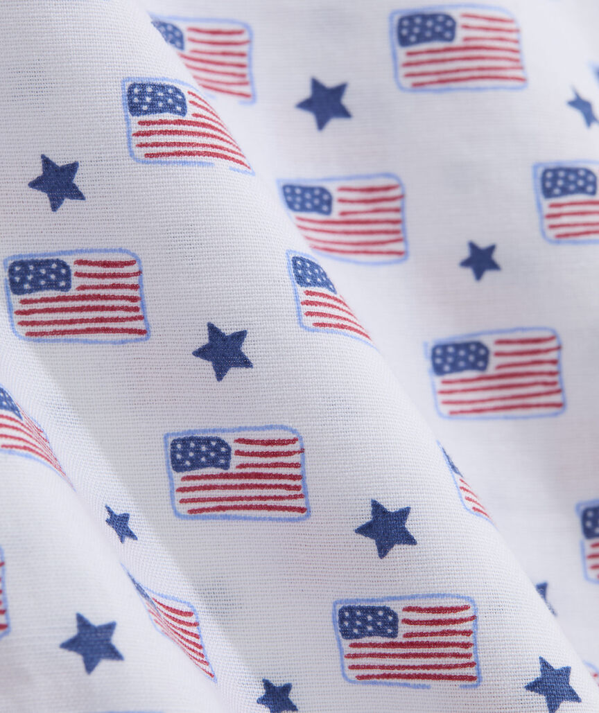 Boys' Printed Cotton Short-Sleeve Shirt