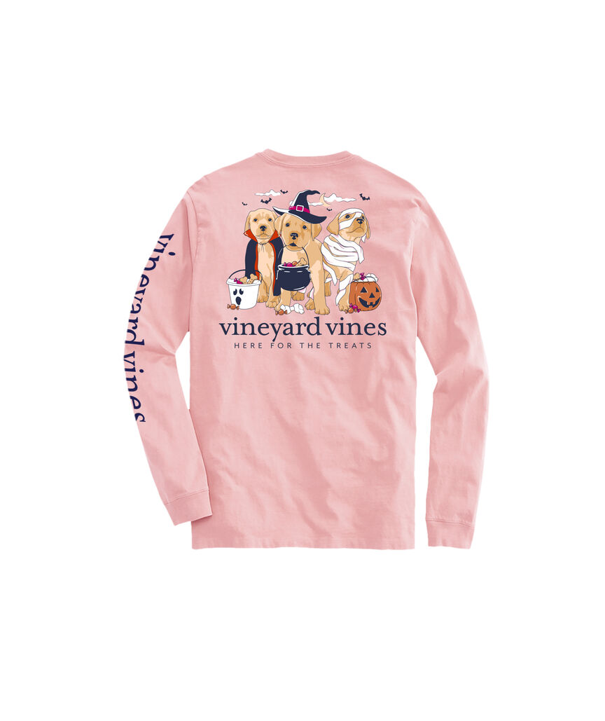 OUTLET Girls' Here For The Treats Long-Sleeve Pocket Tee