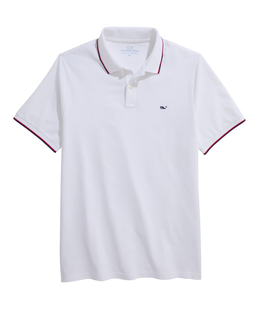 OUTLET Tipped Stretch Pique Polo