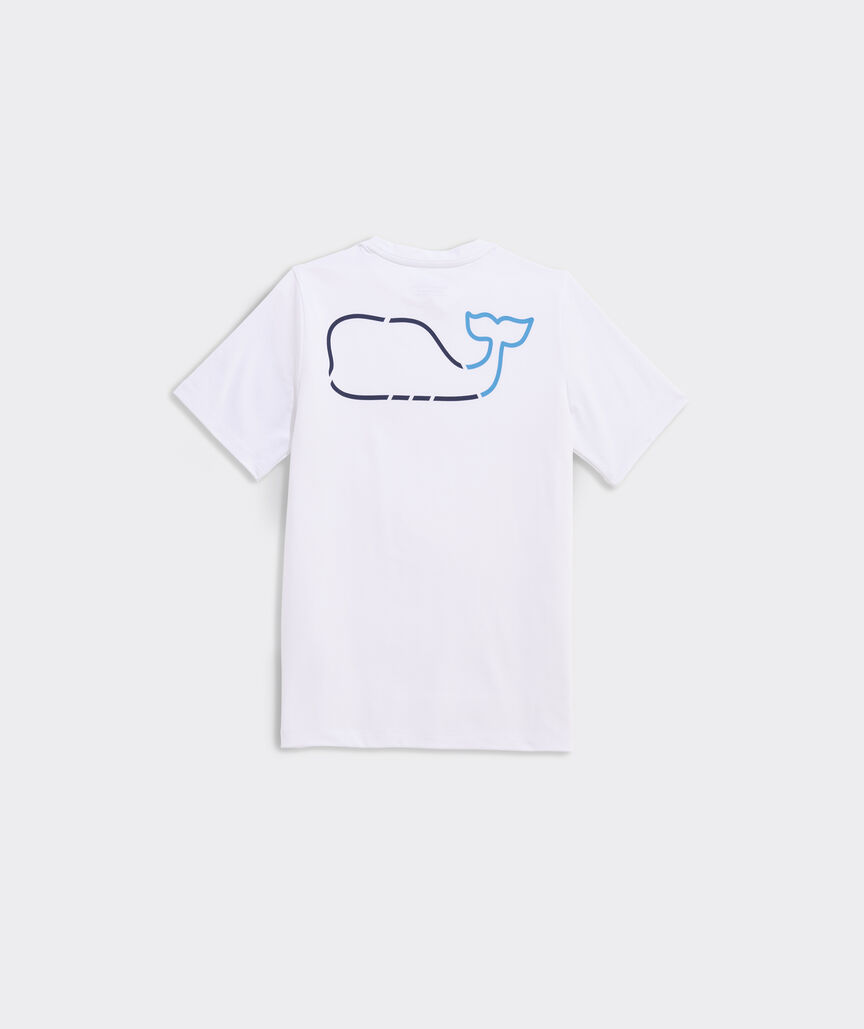 OUTLET Kids' Whale Outline Short-Sleeve Performance Tee